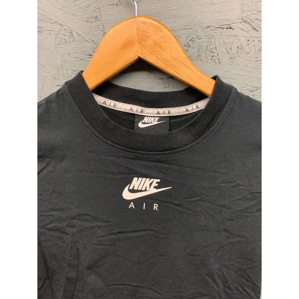 Nike Air Ribbed Bodycon Short Sleeve Dress Womens Size XS Black Athletic Casual